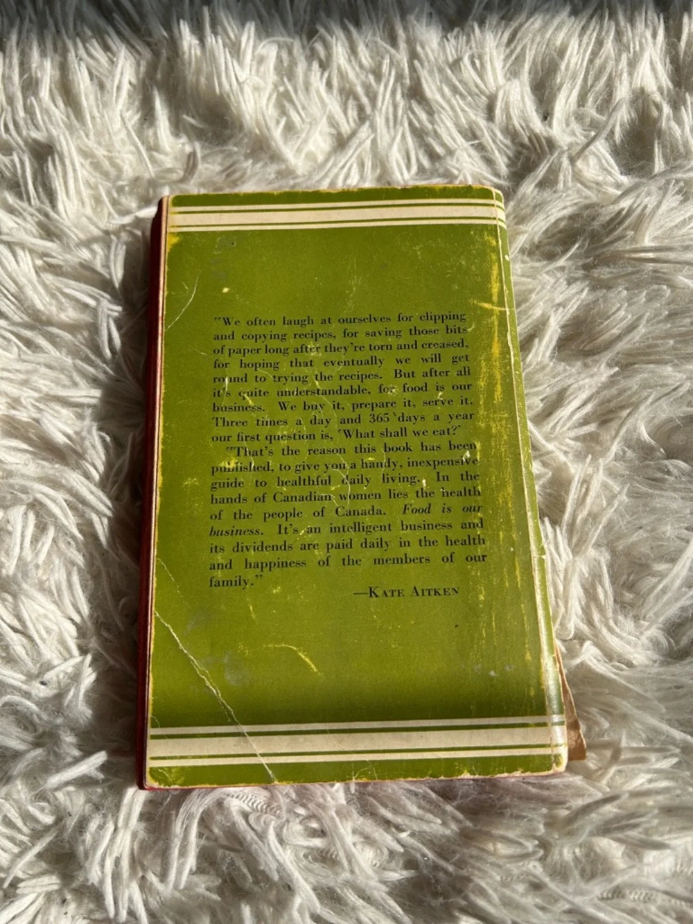 Kate Aitken's Canadian Cook Book - Olive Green Cover, vintage aesthetic, tamblyn - Picture 3 of 6